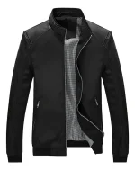 Calidad Chaqueta Hombre Cuero Sintetico Drill Ropa Colombia - Image 6